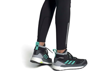 Image of Adidas Terrex Free Hiker GTX Shoes - Womens, Core Black/Acid Mint/Hi-Res Yellow, 10, FX4667-001-10