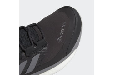 Image of Adidas Terrex Free Hiker GTX - Womens, Carbon/Grey Four/Glow Blue, 10, G28464-10