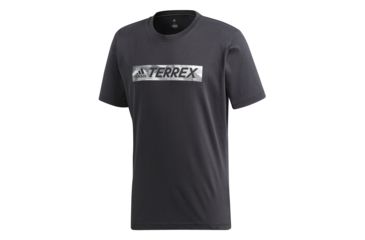 Image of Adidas Terrex Logo Bar Men's Tee Shirt, Carbon, 2XL, CD3247-2XL