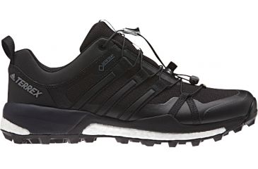 Image of Adidas Terrex Skychaser GTX Trail Running Shoe - Men's-Blk/Blk/White-Medium-10.5