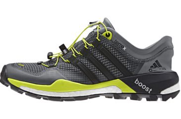 Image of Adidas Terrex Skychaser Trail Running Shoe - Men's-Grey/Black/White-Medium-7.5 US