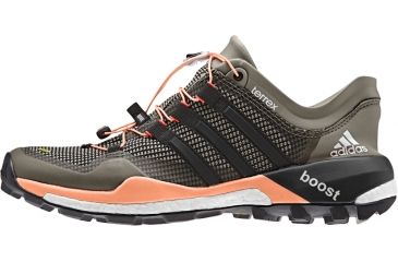 Image of Adidas Terrex Skychaser Trail Running Shoe - Womens-Clay/Black/Orange-Medium-7.5 US
