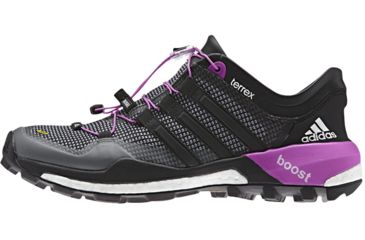 Image of Adidas Terrex Skychaser Trail Running Shoe - Womens-Grey/Black/Pink-Medium-8.5 US
