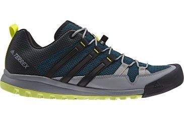 Image of Adidas Terrex Solo Approach Shoe - Men's-Mystery Green/Black/Semi Solar Yellow-Medium-9