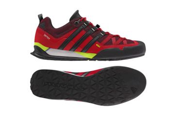 Image of Adidas Terrex Solo Approach Shoe - Men's-Scarlet/Blk/Slime-Medium-8 US