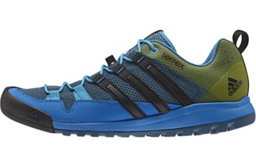 Image of Adidas Terrex Solo Approach Shoe - Men's-Steel/Black/Blue-Medium-8.5