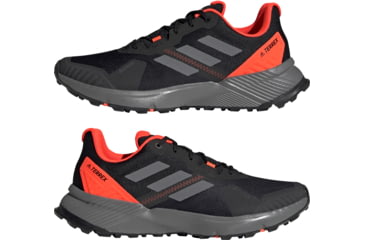 Image of Adidas Terrex Soulstride Trailrunning Shoes - Men's, Core Black/Grey Four/Solar Red, 9, FY9214-001-9