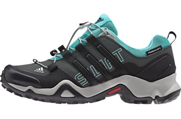 Image of Adidas Terrex Swift Climaheat Trail Running Shoe - Women's-Solid Grey/Core Black/Vivid Mint-Medium-6