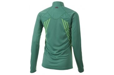 Image of Adidas Terrex Swift Half Zip Long Sleeve Tee - Women's-Blaze Green-X-Small