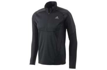 Image of Adidas Terrex Swift Long Sleeve 1/2 Zip Tee - Men's-Black-Small