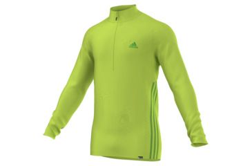 Image of Adidas Terrex Swift Long Sleeve Half Zip - Men's-Neon Green-Small