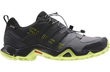 Image of Adidas Terrex Swift R GTX Hiking Shoe - Men's-Black/Black/Semi Solar Yellow-Medium-11.5