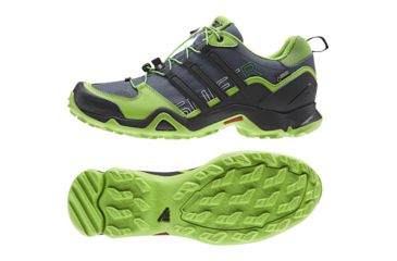 Image of Adidas Terrex Swift R GTX Hiking Shoe - Men's-Solar Green/Black-Medium-8 US