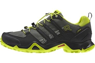 Image of Adidas Terrex Swift R GTX Hiking Shoe - Men's-Green/Black/Yellow-Medium-8 US