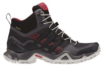 Image of Adidas Terrex Swift R Mid GTX Hiking Boot - Women's-Blk/Blk/Tactile Pink-Medium-11