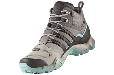 Image of Adidas Terrex Swift R Mid GTX Hiking Boot - Womens, Grey Two/Utility Black/Clear Aqua, 6 BZ0593-6