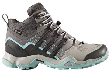 Image of Adidas Terrex Swift R Mid GTX Hiking Boot - Womens, Grey Two/Utility Black/Clear Aqua, 6 BZ0593-6