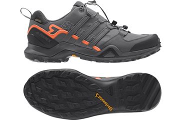 Image of Adidas Terrex Swift R2 GTX Hiking Shoe - Men's, Gray Five/Gray Five/Hi-Res Orange, 9, AC7968-9