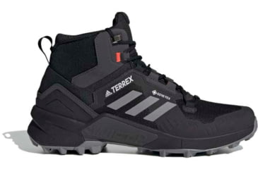 Image of Adidas Terrex Swift R3 Mid GTX Hiking Shoes - Men's, Core Black/Grey Three/Solar Red, 10.5, FW2762-10.5