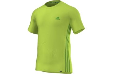 Image of Adidas Terrex Swift Short Sleeve Tee - Men's-Neon Green-Large