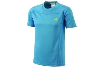 Image of Adidas Terrex Swift Short Sleeve Tee - Men's-Turquoise-X-Large