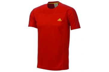 Image of Adidas Terrex Swift Short Sleeve Tee - Men's-Vivid Red-X-Large