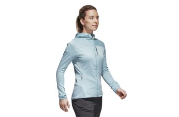Image of Adidas Terrex Tracerocker Women's Hooded Fleece Jacket, Ash Grey, Large, CF9864-L