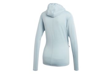 Image of Adidas Terrex Tracerocker Women's Hooded Fleece Jacket, Ash Grey, Large, CF9864-L