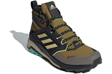 Image of Adidas Terrex Trailmaker Mid GTX Shoes - Men's, Wild Moss/Halo Gold/Hi-Res Yellow, 12, FZ2511-315-12