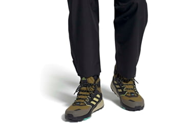 Image of Adidas Terrex Trailmaker Mid GTX Shoes - Men's, Wild Moss/Halo Gold/Hi-Res Yellow, 12, FZ2511-315-12