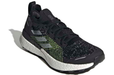 Image of Adidas Terrex Two Ultra Primeblue Trail Running Shoes - Men's, Core Black/Ftwr White/Solar Yellow, 11, H69066-11