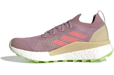 Image of Adidas Terrex Two Ultra Primeblue Trail Running Shoes - Womens, Magic Mauve/Acid Red/Pulse Lime, 8.5, H03210-8.5