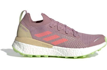 Image of Adidas Terrex Two Ultra Primeblue Trail Running Shoes - Womens, Magic Mauve/Acid Red/Pulse Lime, 8.5, H03210-8.5