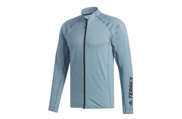 Image of Adidas Terrex Voyager Men's Zip Long Sleeve Shirt, Petrol Night, 2XL, CG2423-2XL