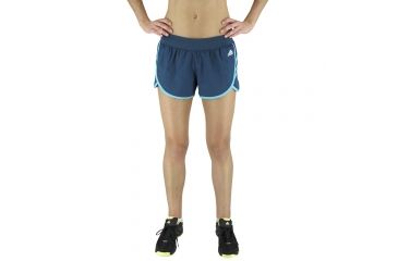Image of Ultimate Woven 3-Stripe Short - Womens-Mineral/Shock Green/EQT Green-X-Small