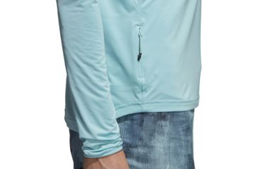 Image of Adidas Terrex Voyager Parley Women's Hoodie, Blue Spirit, Large, CG2452-L
