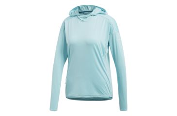Image of Adidas Terrex Voyager Parley Women's Hoodie, Blue Spirit, Large, CG2452-L