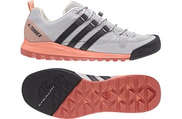 Image of Adidas Terrex Women's Terrex Solo Hiking Shoes, Grey Two/Carbon/Chalk Coral, 5 US, CM7656-5