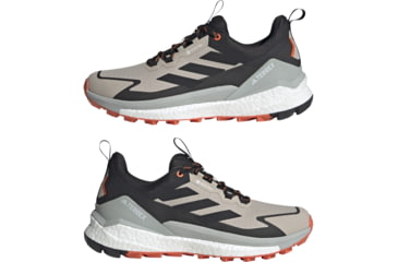 Image of Adidas Terrex 2.0 Free Hiker Low GORE-TEX Hiking Shoes - Mens, Wonder Beige/Core Black/Semi Impact Orange, 11 US, IG5459-11