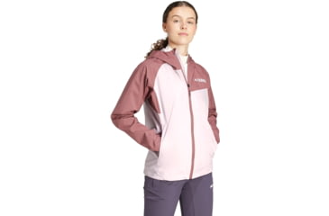 Image of Adidas Terrex JG8892 W MT 2L RAIN JK, Womens, PRLOFI/QUICRI, XL, JG8892-XL