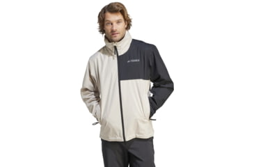 Image of Adidas Terrex Multi Rain Rdy Two-Layer Rain Jacket - Mens, Wonder Beige/Black, Medium, IP3837-M