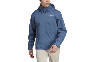 Image of Adidas Terrex Multi Rain Rdy Two-Layer Rain Jacket - Mens, Wonder Steel, Small, IA1823-S