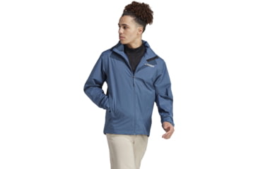 Image of Adidas Terrex Multi Rain Rdy Two-Layer Rain Jacket - Mens, Wonder Steel, Small, IA1823-S