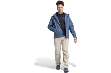 Image of Adidas Terrex Multi Rain Rdy Two-Layer Rain Jacket - Mens, Wonder Steel, Small, IA1823-S