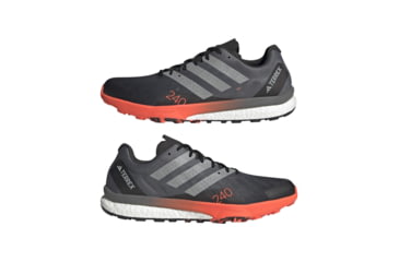 Image of Adidas Terrex Speed Ultra Trail Running Shoes - Mens, Black/Matte Silver/Solar Red, 13US, HR1119-13