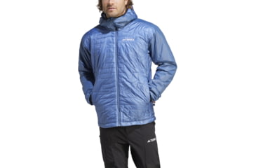Image of Adidas Terrex Xperior Varilite PrimaLoft Hooded Jacket - Mens, Wonder Steel, Large, IB4232-L