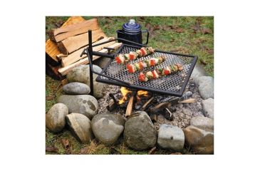 Image of Adjust-A-Grill Outdoor Camping Grill, 16x16in, Black, 13570