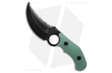 Image of ADV Tactical K9 Fixed Blade Knife, 3.75in, D2, Trailing Point Blade, Micarta, Jade Handle, Jade/Black, 8.12 inch, BHQ-192806