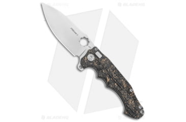Image of ADV Tactical Mini Pitboss Folding Knife, 3.625in, Bohler M390 Stainless Steel, Drop Point Blade, Carbon Fiber, Black Handle, Black/Gray, 8.125 inch, BHQ-135448