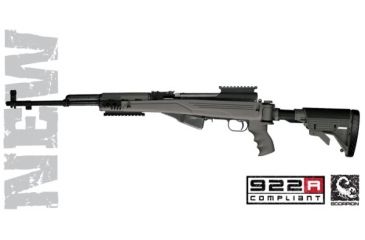 Image of ATI Outdoors SKS Strikeforce Six Position Adjustable Non-Side Folding Stock Destroyer Gray w/ Scorpion Recoil System A2401017